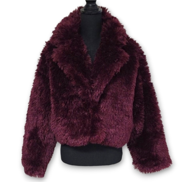 CIDER Fuzzy Faux Fur Pocket Jacket - Picture 7 of 10